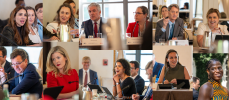 Collage image of people at a conference